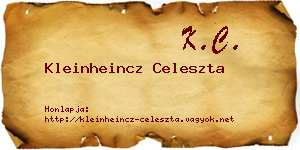 Kleinheincz Celeszta névjegykártya